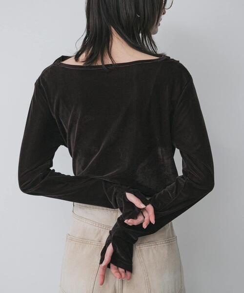 SENSE OF PLACE by URBAN RESEARCH（センスオブプレイスバイアーバンリサーチ）の「ベロアドレープトップ（その他トップス・レディース・ブラウン/キャメル/アイボリー・ONE）」の11枚目の写真