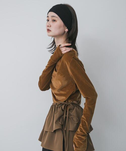 SENSE OF PLACE by URBAN RESEARCH（センスオブプレイスバイアーバンリサーチ）の「ベロアドレープトップ（その他トップス・レディース・ブラウン/キャメル/アイボリー・ONE）」の22枚目の写真