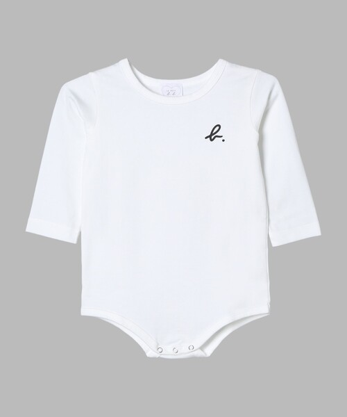 agnes b.（アニエスベー）の「ベビー ロゴ ボーダー コットン 長袖 ボディスーツ 2枚組（ロンパース・キッズ・ホワイト・1YEAR/6MONTH）」の7枚目の写真