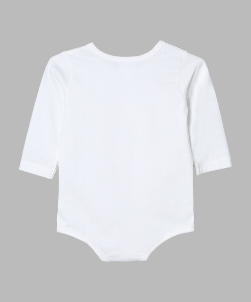 agnes b.（アニエスベー）の「ベビー ロゴ ボーダー コットン 長袖 ボディスーツ 2枚組（ロンパース・キッズ・ホワイト・1YEAR/6MONTH）」の8枚目の写真