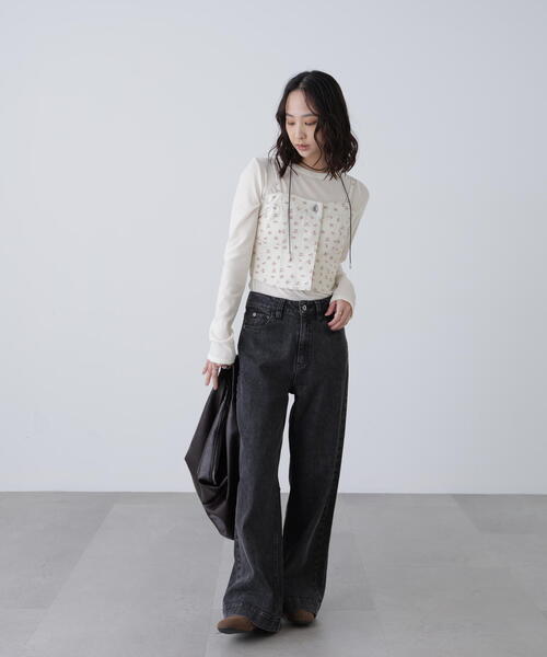 FREE'S MART（フリーズマート）の「◆ビッグワンショルバッグ（トートバッグ・レディース・ブラック/ブラウン・ﾌﾘ-）」の4枚目の写真