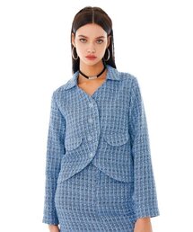 OTHER-worldly（アザーワールドリー）の「チューリップツイードジャケット[ブルー]（その他アウター）」