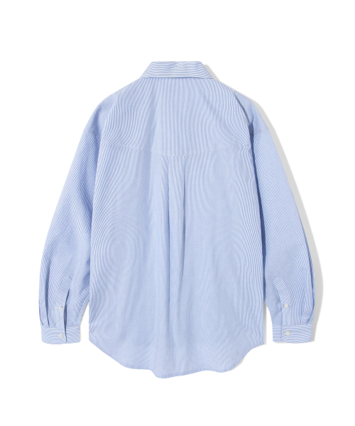 Diamond Layla(ダイアモンドレイラ)の「Side slit Stripe Cotton Shirt S139 Sky(シャツ/ブラウス・レディース・その他・LARGE/MEDIUM)」の2枚目の写真