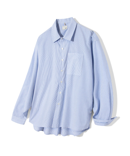 Diamond Layla(ダイアモンドレイラ)の「Side slit Stripe Cotton Shirt S139 Sky(シャツ/ブラウス・レディース・その他・LARGE/MEDIUM)」の3枚目の写真