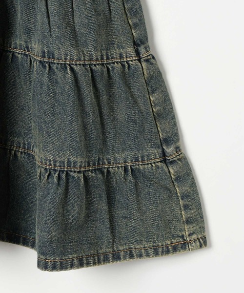 3.3 Field Trip （3.3フィールドトリップ）の「3.3 Field Trip／ヴィンテージライクティアードデニムスカート（デニムスカート・レディース・ブルー/ブラック・FREE）」の14枚目の写真