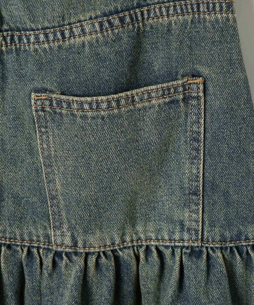 3.3 Field Trip （3.3フィールドトリップ）の「3.3 Field Trip／ヴィンテージライクティアードデニムスカート（デニムスカート・レディース・ブルー/ブラック・FREE）」の15枚目の写真