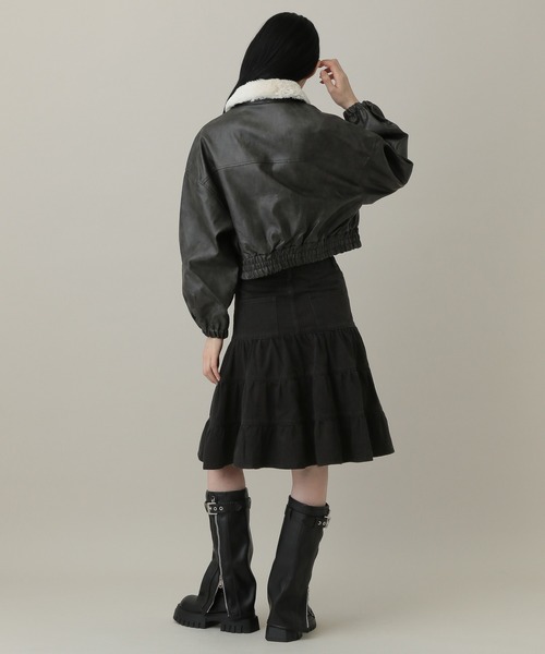 3.3 Field Trip （3.3フィールドトリップ）の「3.3 Field Trip／ヴィンテージライクティアードデニムスカート（デニムスカート・レディース・ブルー/ブラック・FREE）」の20枚目の写真