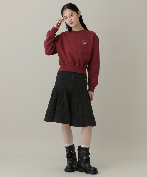 3.3 Field Trip （3.3フィールドトリップ）の「3.3 Field Trip／ヴィンテージライクティアードデニムスカート（デニムスカート・レディース・ブルー/ブラック・FREE）」の22枚目の写真