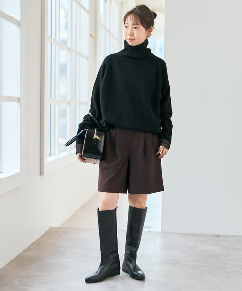 Spick & Span(スピックアンドスパン)の「《手洗い可》イージーキュロットパンツ(その他パンツ・レディース・ブラウン/チャコールグレー・36/38)」の4枚目の写真