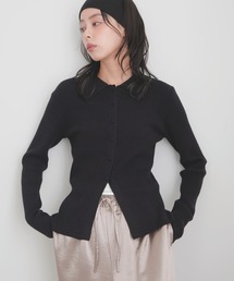 クルミボタンリブポロニット