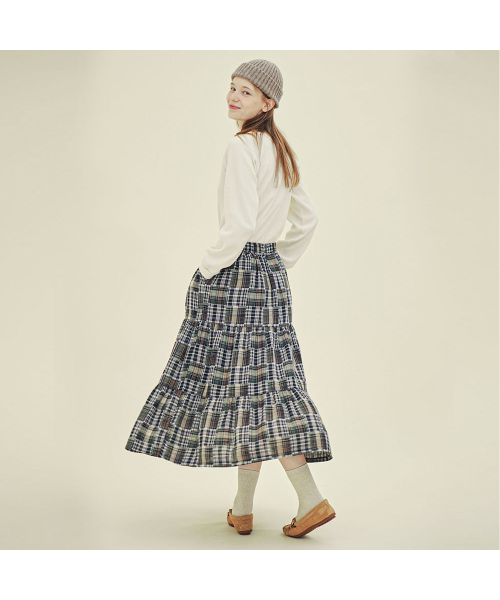 CHIQUITA(チキータ)の「カンカンスカート(チェックコットン)ブラック 243402CBK(スカート・レディース・その他・SMALL/MEDIUM)」の4枚目の写真
