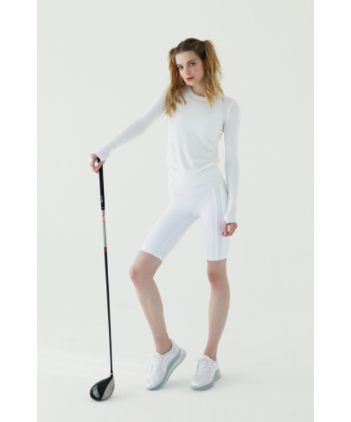 Stylish Biker Pants - White