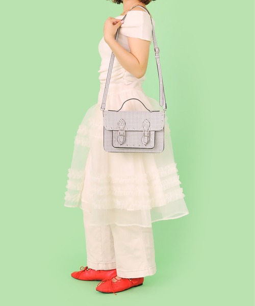 Casselini(キャセリーニ)の「Casselini(キャセリーニ)ギンガムサッチェルバッグ(ハンドバッグ・レディース・ピンク/ブラック・FREE)」の18枚目の写真