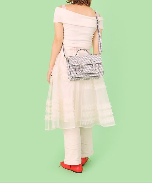 Casselini(キャセリーニ)の「Casselini(キャセリーニ)ギンガムサッチェルバッグ(ハンドバッグ・レディース・ピンク/ブラック・FREE)」の19枚目の写真