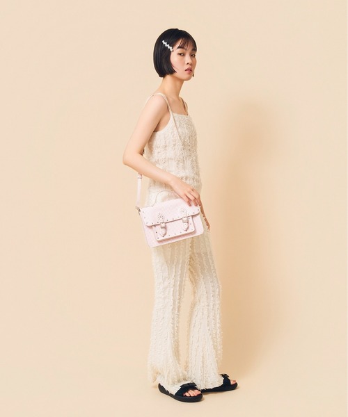 Casselini(キャセリーニ)の「Casselini(キャセリーニ)ギンガムサッチェルバッグ(ハンドバッグ・レディース・ピンク/ブラック・FREE)」の9枚目の写真