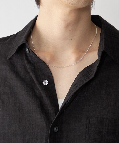 City Ambient Products（シティアンビエントプロダクツ）の「City Ambient Products: SILVER925 CURB CHAIN NECKLACE（ネックレス・メンズ・シルバー・ONE SIZE）」の4枚目の写真