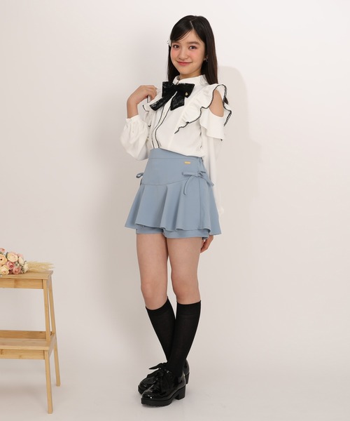 PINKHUNT(ピンクハント)の「PINKHUNT ペプラムティアードショートパンツ 1220K(その他パンツ・キッズ・ブルー/ブラック/ベビーピンク・120cm/130cm/140cm/150cm/160cm)」の17枚目の写真