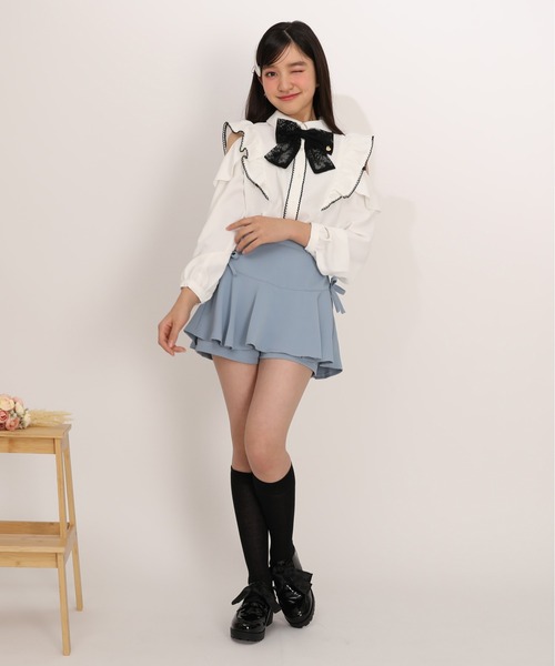 PINKHUNT(ピンクハント)の「PINKHUNT ペプラムティアードショートパンツ 1220K(その他パンツ・キッズ・ブルー/ブラック/ベビーピンク・120cm/130cm/140cm/150cm/160cm)」の16枚目の写真