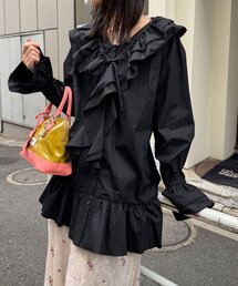 ラッフル付け襟SETチュニックブラウス