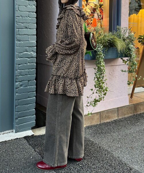 CIAOPANIC（チャオパニック）の「ラッフル付け襟SETチュニックブラウス（シャツ/ブラウス・レディース・ブラック/ホワイト/ブラウン・ONE SIZE）」の19枚目の写真