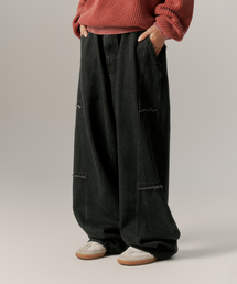 URBANDTYPE | カットオフポイントデニムパンツ_ブラック(デニムパンツ)