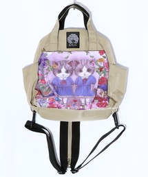 ScoLar | 653444：ネコ姉妹の秘密の花園柄 2wayミニリュック(バックパック/リュック)