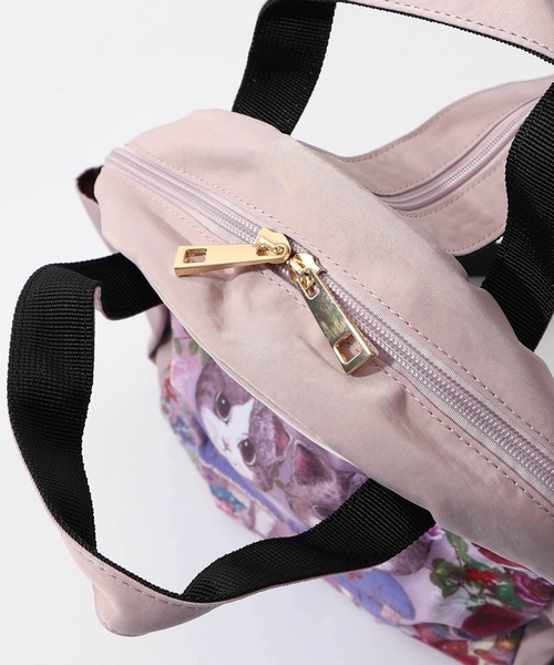 ScoLar（スカラー）の「653444：ネコ姉妹の秘密の花園柄 2wayミニリュック（バックパック/リュック・レディース・ブラック/パープル/ベージュ・FREE）」の22枚目の写真