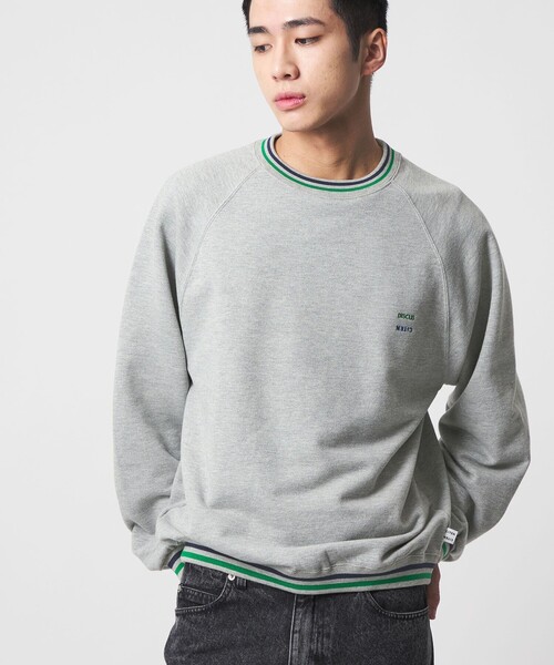 DISCUS ATHLETIC(ディスカス アスレチック)の「【別注】<DISCUS ATHLETIC×CITEN>ラインリブスウェット(スウェット・メンズ・ホワイト/グレー系・M/L)」の2枚目の写真