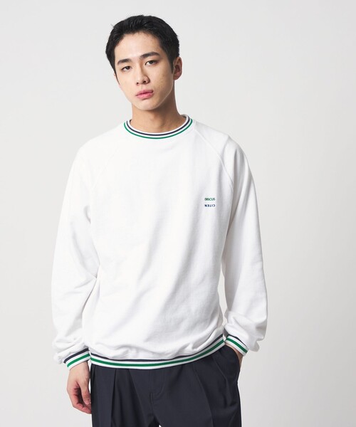 DISCUS ATHLETIC(ディスカス アスレチック)の「【別注】<DISCUS ATHLETIC×CITEN>ラインリブスウェット(スウェット・メンズ・ホワイト/グレー系・M/L)」の1枚目の写真