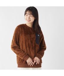 FILA フィラ 胸ポケット付き プルオーバー シャギー フリース