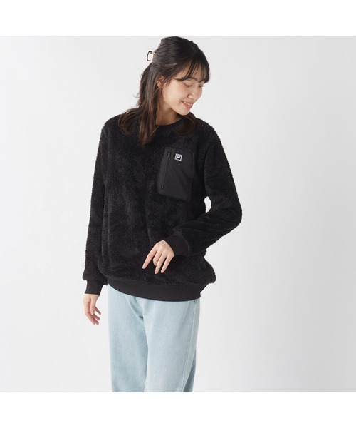 FILA（フィラ）の「FILA フィラ 胸ポケット付き プルオーバー シャギー フリース（その他トップス・レディース・オフホワイト/ブラック/キャメル/ネイビー・L/LL/M）」の12枚目の写真