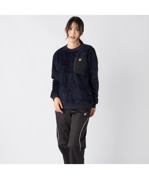 FILA（フィラ）の「FILA フィラ 胸ポケット付き プルオーバー シャギー フリース（その他トップス・レディース・オフホワイト/ブラック/キャメル/ネイビー・L/LL/M）」の15枚目の写真