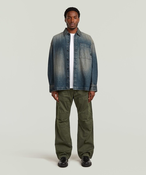 G-STAR(ジースター)の「Boxy Fit Overshirt/ヴィンテージライクウォッシュド加工ボックスシルエットオーバーサイズデニムシャツジャケット(シャツ/ブラウス・メンズ・ダークインディゴブルー・X-LARGE/MEDIUM/SMALL/LARGE/X-SMALL)」の6枚目の写真