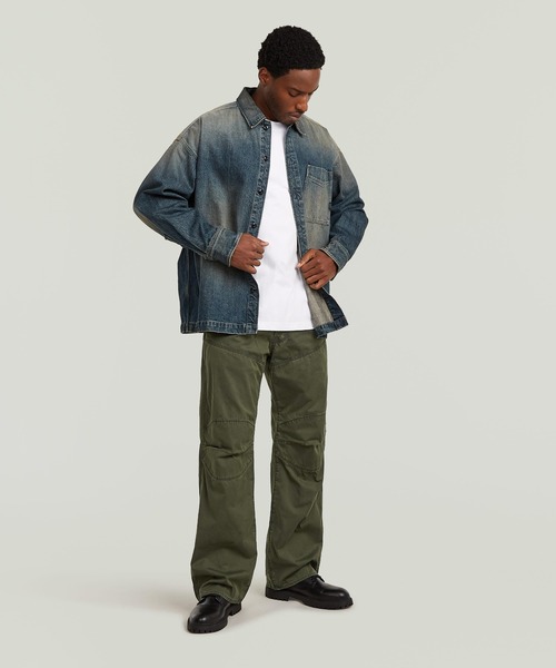 G-STAR(ジースター)の「Boxy Fit Overshirt/ヴィンテージライクウォッシュド加工ボックスシルエットオーバーサイズデニムシャツジャケット(シャツ/ブラウス・メンズ・ダークインディゴブルー・X-LARGE/MEDIUM/SMALL/LARGE/X-SMALL)」の5枚目の写真