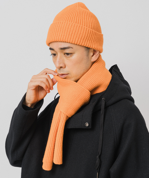 EDIFICE（エディフィス）の「MACKIE( マッキー)  for ED Clyde Scarf（マフラー・メンズ・ブラック系その他/パープル/ホワイト/オレンジ/イエロー・FREE）」の6枚目の写真