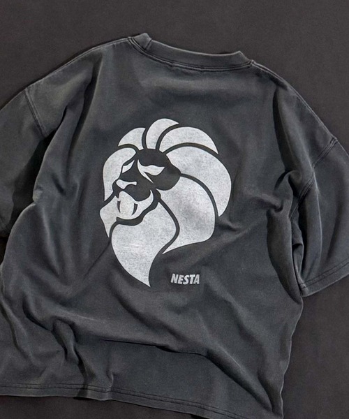 NESTA BRAND（ネスタブランド）の「【NESTA BRAND/ネスタブランド】ピグメント加工 オーバーサイズ Tシャツ（Tシャツ/カットソー・キッズ・ブラック/グレー系その他/ダークグリーン/チャコール/ネイビー/パープル・110/120/130/140/150/160）」の10枚目の写真