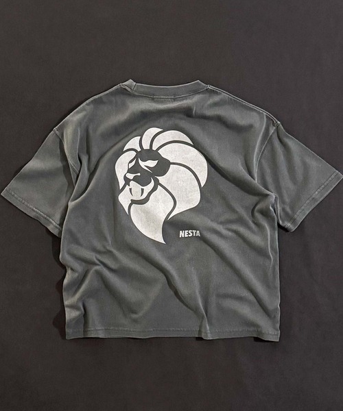 NESTA BRAND（ネスタブランド）の「【NESTA BRAND/ネスタブランド】ピグメント加工 オーバーサイズ Tシャツ（Tシャツ/カットソー・キッズ・ブラック/グレー系その他/ダークグリーン/チャコール/ネイビー/パープル・110/120/130/140/150/160）」の22枚目の写真