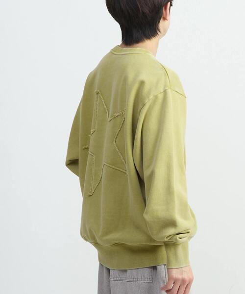 CONVERSE TOKYO（コンバーストウキョウ）の「BACK STAR★ PATCH SWEAT（スウェット・レディース・スミクロ/ネイビー/イエロー・SMALL/MEDIUM）」の4枚目の写真