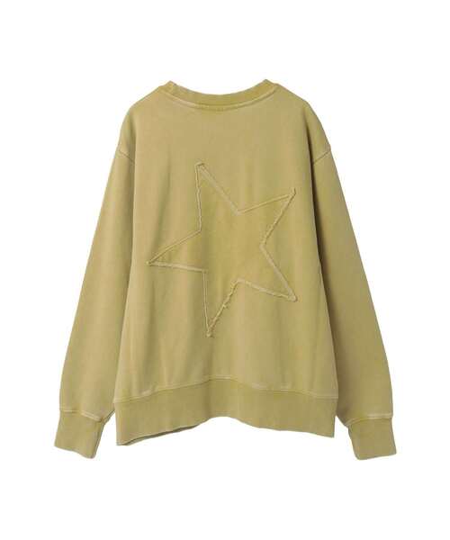 CONVERSE TOKYO（コンバーストウキョウ）の「BACK STAR★ PATCH SWEAT（スウェット・レディース・スミクロ/ネイビー/イエロー・SMALL/MEDIUM）」の8枚目の写真