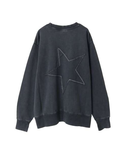 CONVERSE TOKYO（コンバーストウキョウ）の「BACK STAR★ PATCH SWEAT（スウェット・レディース・スミクロ/ネイビー/イエロー・SMALL/MEDIUM）」の10枚目の写真