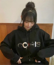 COIRIS（コイリス）の「◇COIRIS◇ブランド直輸入正規品/ヴァンディ ヴィンテージ アップリケ ロゴ フード Tシャツ VANDY VINTAGE APPLIQUE LOGO HOOD T（パーカー）」