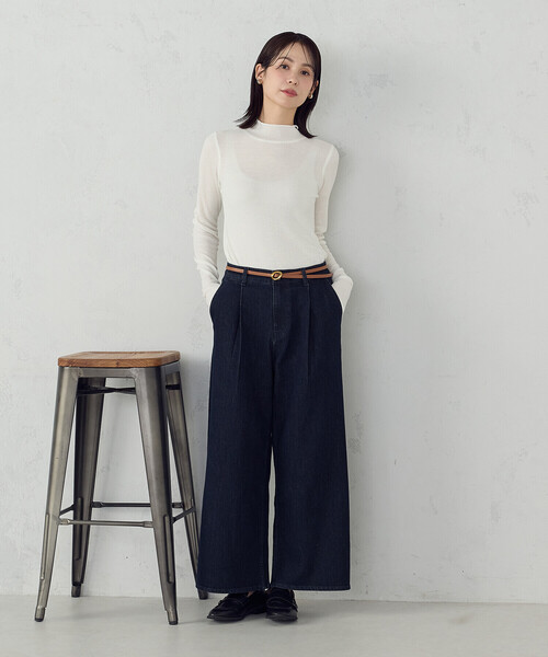 COMME CA ISM(コムサイズム)の「ス-パ-ワイドデニムパンツ(デニムパンツ・レディース・ブルー/ワンウォッシュ・X-LARGE/LARGE/MEDIUM/SMALL)」の21枚目の写真