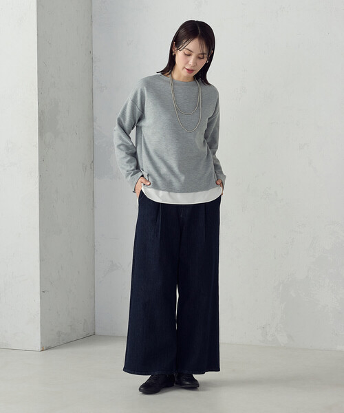 COMME CA ISM(コムサイズム)の「ス-パ-ワイドデニムパンツ(デニムパンツ・レディース・ブルー/ワンウォッシュ・X-LARGE/LARGE/MEDIUM/SMALL)」の22枚目の写真