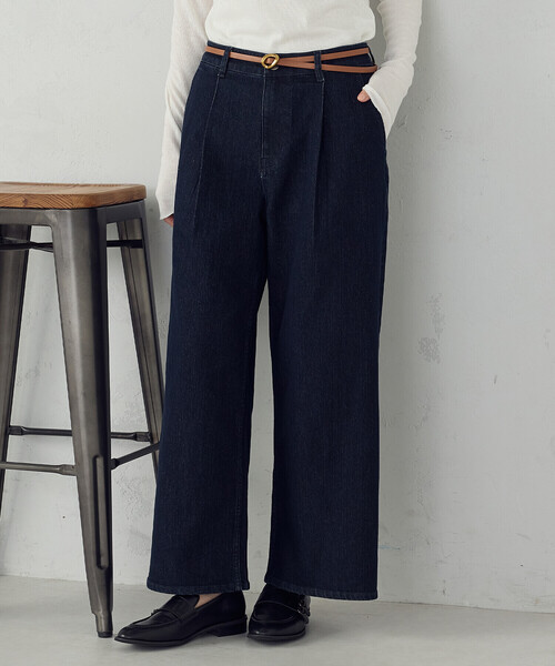 COMME CA ISM（コムサイズム）の「【宮城舞さん着用】ス－パ－ワイドデニムパンツ（デニムパンツ・レディース・ブルー/ワンウォッシュ・X-LARGE/LARGE/MEDIUM/SMALL）」の14枚目の写真