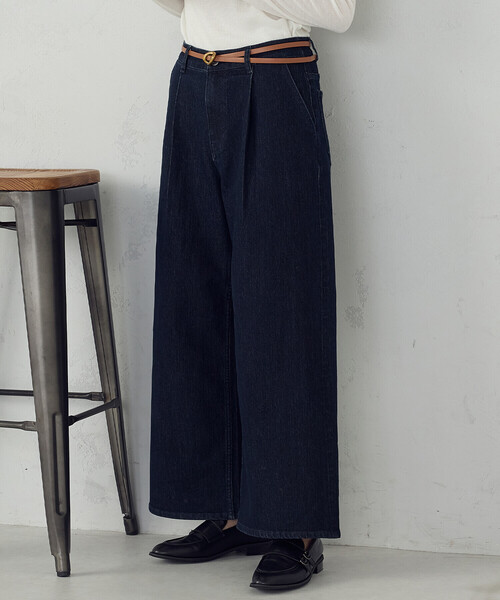 COMME CA ISM（コムサイズム）の「【宮城舞さん着用】ス－パ－ワイドデニムパンツ（デニムパンツ・レディース・ブルー/ワンウォッシュ・X-LARGE/LARGE/MEDIUM/SMALL）」の15枚目の写真
