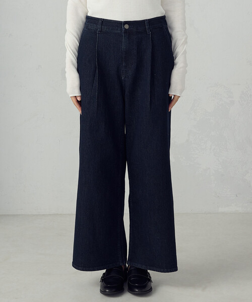 COMME CA ISM(コムサイズム)の「ス-パ-ワイドデニムパンツ(デニムパンツ・レディース・ブルー/ワンウォッシュ・X-LARGE/LARGE/MEDIUM/SMALL)」の6枚目の写真