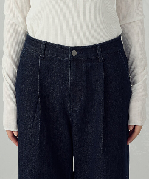 COMME CA ISM(コムサイズム)の「ス-パ-ワイドデニムパンツ(デニムパンツ・レディース・ブルー/ワンウォッシュ・X-LARGE/LARGE/MEDIUM/SMALL)」の9枚目の写真