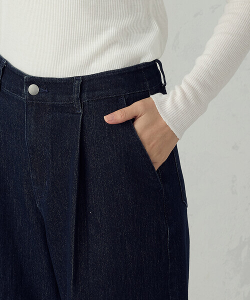 COMME CA ISM（コムサイズム）の「スーパーワイドデニムパンツ（デニムパンツ・レディース・ブルー/ワンウォッシュ・X-LARGE/LARGE/MEDIUM/SMALL）」の3枚目の写真