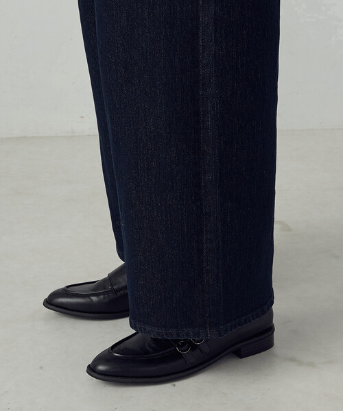COMME CA ISM（コムサイズム）の「スーパーワイドデニムパンツ（デニムパンツ・レディース・ブルー/ワンウォッシュ・X-LARGE/LARGE/MEDIUM/SMALL）」の4枚目の写真