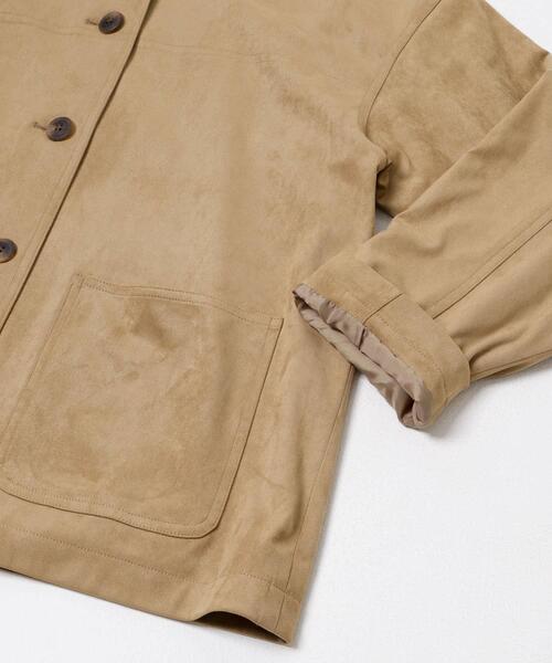 ITEMS URBANRESEARCH（アイテムズ アーバンリサーチ）の「フェイクスエードオーバージャケット（その他アウター・レディース・ベージュ/ブラウン・FREE）」の10枚目の写真